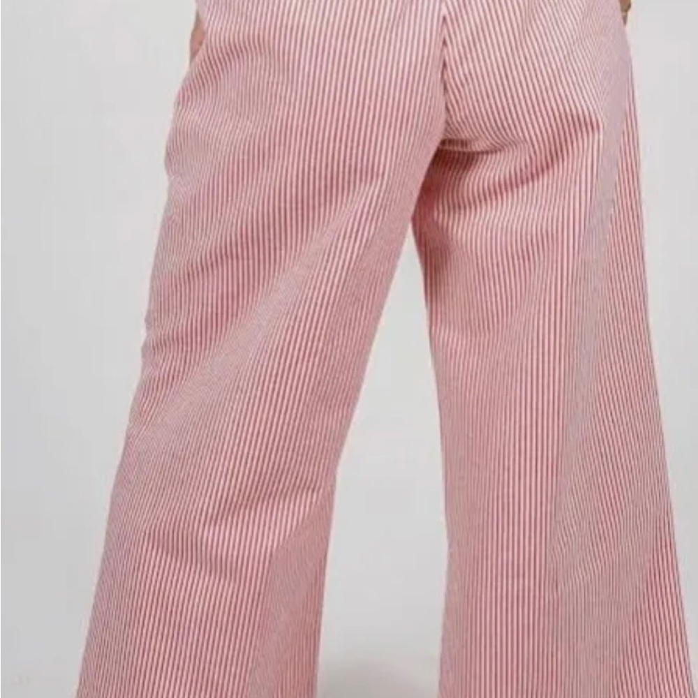 Saint Geraldine Marshall Pinstripe Crop Wide Leg Pants Size S - Picture 4 of 14